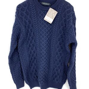 BRAND NEW- Ireland's Eye Honeycomb Stitch Blasket Pullover- Navy XXL MSRP $225